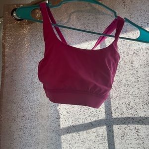 Hot pink lululemon sports bra